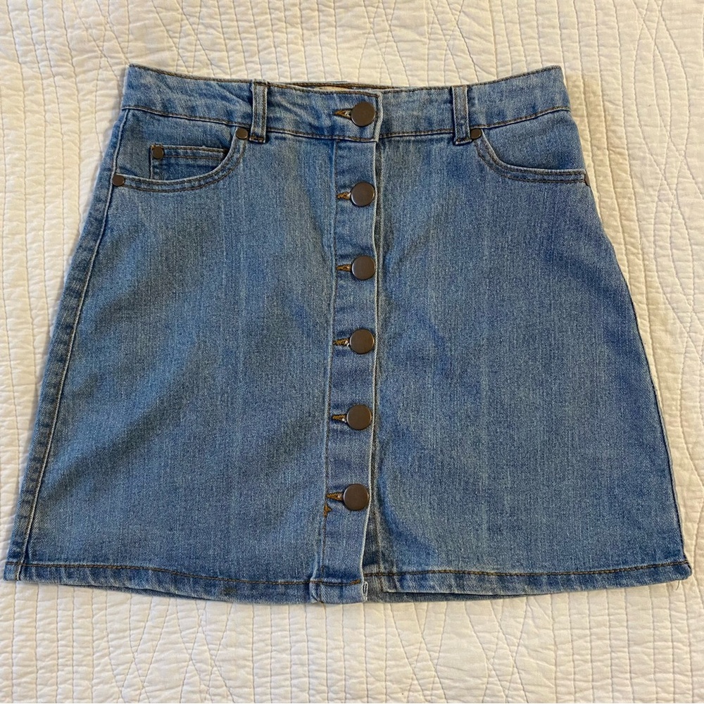 🔹3/$15🔹 Highway Jeans Button Front Skirt - Y2K